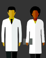 Graphic of two doctors standing next to each other