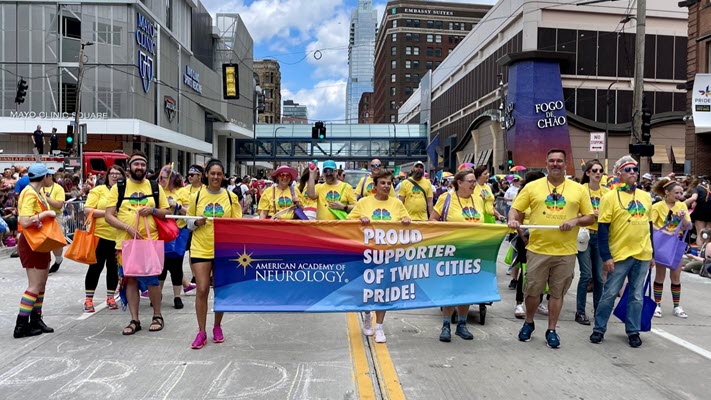 Employees participate in community events, such as the Twin Cities Pride Parade.